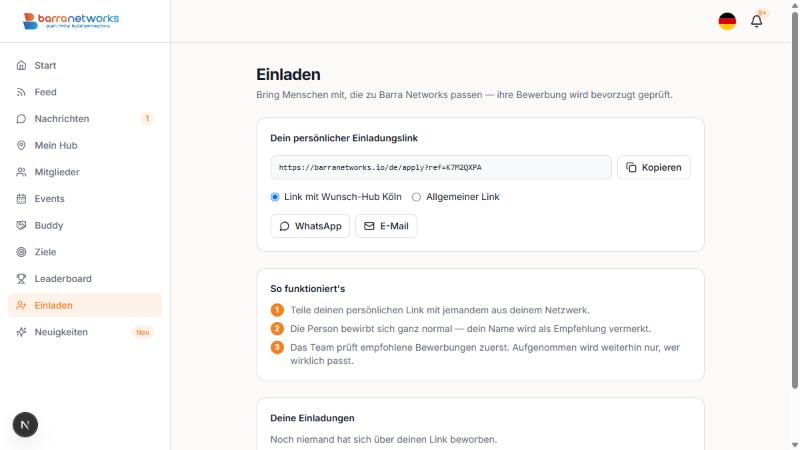 Invite members & share hub pages