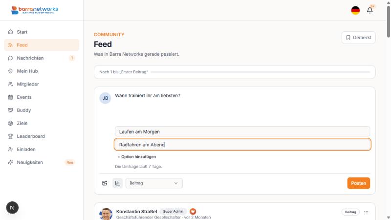 Feed polls & reliable buddy check-ins