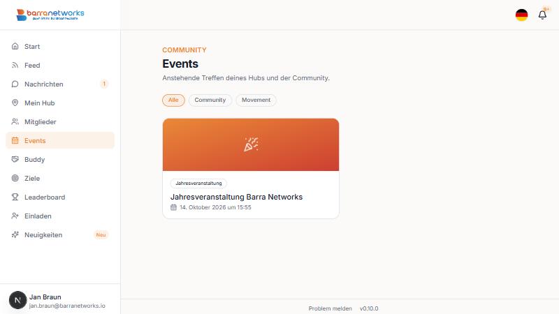 Share goals, save posts & new events
